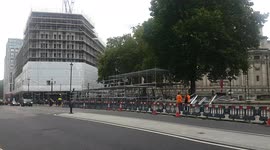 Preparations underway opposite Westminster Abbey as Queen's funeral date is announced