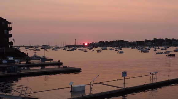 Lobster Boat Docking at Sunrise in Marblehead, Massachusetts