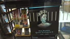 The Bookshop by WHSmith tribute to Queen Elizabeth II at London Bridge station