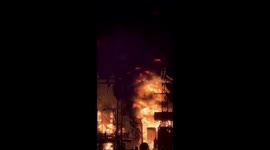 Raging fire at Kharkiv's power station as Russia responds to successful Ukrainian counter-offesive