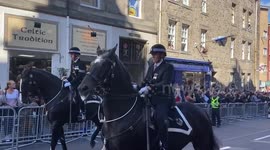 Queen Elizabeth II funeral cortège in Edinburgh, UK