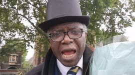 Emotional interview with one of the very first people in the queue to see the Queen at Westminster Hall