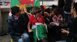 The first 3 people in the queue to see the Queen at Westminster Hall get so overwhelmed with the press they go off for 5 minutes and vanish for 40 plus minutes