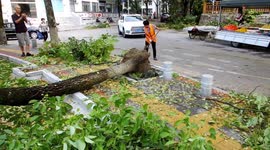 Rainstorm Gale Hail Hit Yichang, China