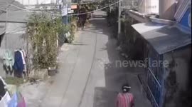 The cat attacked the woman in response to aggression on her part!