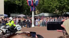 Camilla Queen Consort arrives at Buckingham Palace ahead of procession