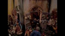 A Neapolitan nativity scene, made entirely by hand by skilled artisans, during the Christmas period
