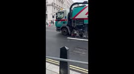 Cleaning streets for the Queen’s last journey