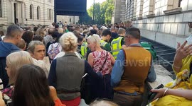Four members of the public faint in same street as crowds build up after Queen's coffin procession ended
