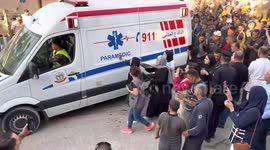 Mother's emotional reaction after her child pulled out alive from rubble of collapsed building in Jordan