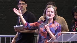 Former president Lula da Silva meets with supporters in Sao Paulo, Brazil