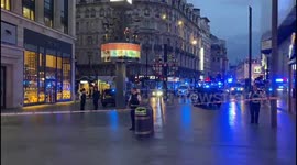This is your video! Great work!  00:14   Huge emergency service response to reports of a man stabbed on Wardour Street and another man Tasered by police