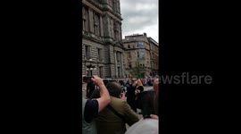 UK: Princess Anne Receives Flowers From Girl During Walkabout To Greet Well-Wishers In Glasgow