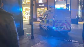 Police close Duke Street next to Selfridges in central London as suspicious van is left in middle of road