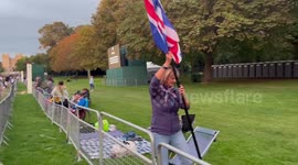 A couple are told that they are flying the flag wrong