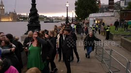 People queue for the Lying In State Queue with mere hours before it ends