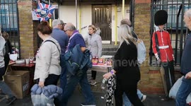 The Lying in State queue attracted people who wanted to sell stuff to the public but also showed the very best of humanity with people generously giving stuff to people in the Queue