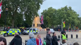 Mourners gather at sunrise on Horse Guards Parade for Queen’s funeral