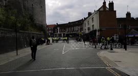 The atmosphere in Windsor on the day of the Royal Funeral of the Queen