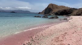 Incredible Pink Beach in Komodo Island, Indonesia