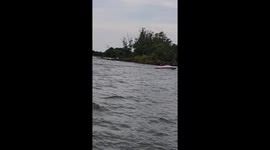 Afternoon pontoon boat ride on Castle Rock Lake Wisconsin.