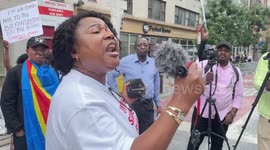 Protests Outside UN General Assembly In NY, US