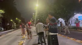 Residents evacuate buildings after 6.9-magnitude quake rocks Mexico's capital