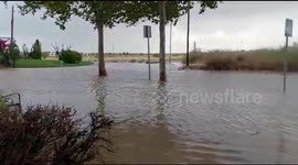 Spain: Heavy Rains Flood Streets In Ciempozuelos, Madrid