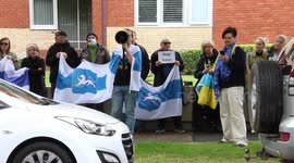 Protest against Russian mobilisation outside Russian Consulate in Sydney, Australia