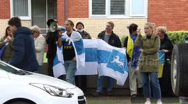 Protest against Russian mobilisation outside Russian Consulate in Sydney, Australia