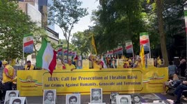 Inspiring speech at the protest against Ebrahim Raisi's regime in New York, USA