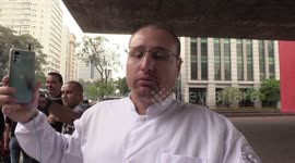 Nurses demonstrate against the suspension of the salary floor in São Paulo, Brazil
