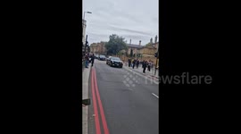 Joe Biden cortege in London, UK