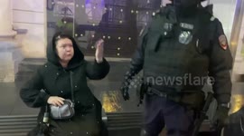 Moscow riot cops drag middle-aged lady and young women off the streets in widening crackdown
