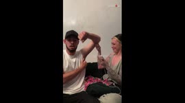 'Tough guy' gets humbled when his girlfriend shaves his armpits
