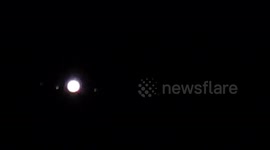 Jupiter and its surrounding moons closest to the Earth in 59 years