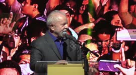 Lula da Silva's speech during a meeting with artists and intellectuals a week before Presidential first round in Sao Paulo, Brazil