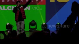 Concert show in support of Lula da Silva during meeting in Sao Paulo, Brazil