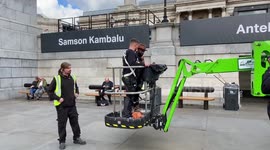 Artist Samson Kambalu unveils his new fourth plinth artwork, Antelope
