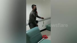 Slithering green snake sparks panic inside hospital in Thailand
