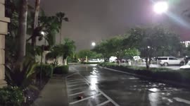 Windy weather ahead of Hurricane Ian in Tampa, FL, USA