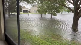 Swamped area in Orlando, USA after Hurricane Ian