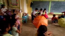 parlor game-'Maria went to town'-played by the grade 4 pupils during the Christmas party