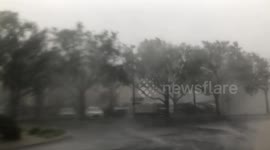 Hurricane Ian brings rain and strong winds to Venice, FL, USA