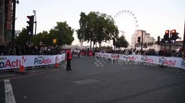 Some of the last London Marathon Runners get massive support from the crowd