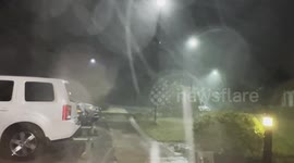 Blinding rain on the back side of Hurricane Ian