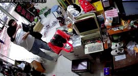 Woman cries tears of joy as mother visits her after two years in China