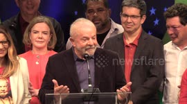 Candidate Lula speaking to committee in Sao Paulo, Brazil