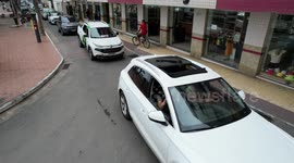 Procession of vehicles in sign of adhesion to President Jair Bolsonaro, in the city of Guarapari - ES