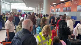 Bristol airport passengers encounter lengthy queues as rail strike effects thousands of commuters